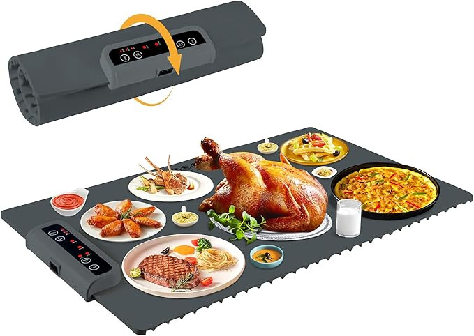 Food Warming Mat- Foldable Warming Mat for Food with Adjustable Temperature Control Time Moders L... | Amazon (US)
