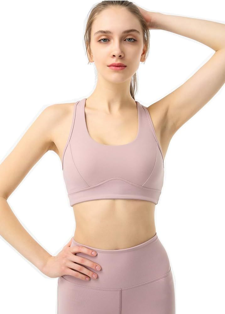 Lona Women's 2 Piece Workout Outfits Seamless High Waist Yoga Leggings and Stretch Sports Bra Set | Amazon (US)