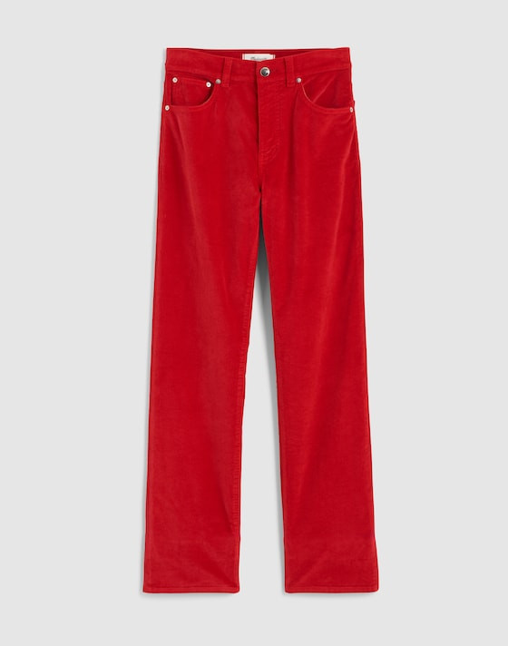 The Longline Straight Pant in Velvet | Madewell