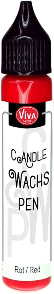 Viva Decor Candle Pen 0.95 FL oz - Red - | Wax Paint for Candles | Candle Wax Pen for Custom Desi... | Amazon (US)