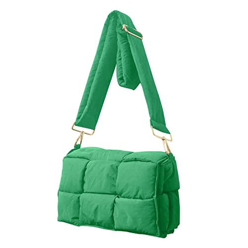 NAARIIAN Shoulder bags for women, Light-weight small puffer purses waterproof, hand-woven puffy bag crossbody handbag(green) | Amazon (US)
