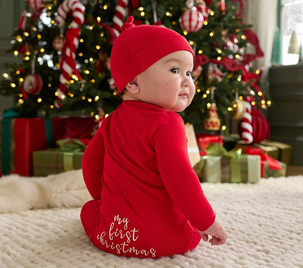 My First Christmas Baby Pajama | Pottery Barn Kids