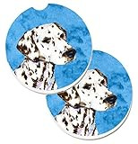 Caroline's Treasures SS4745-BUCARC Blue Dalmatian Set of 2 Cup Holder Car Coasters, Large, Multicolo | Amazon (US)