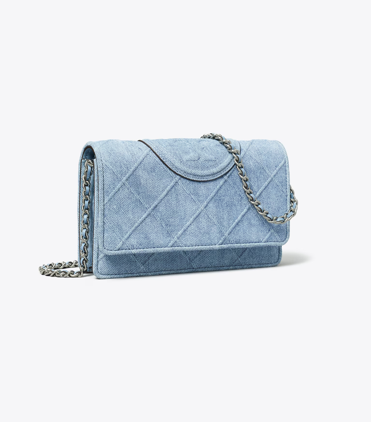 Fleming Denim-Print Suede Crossbody: Women's Designer Mini Bags | Tory Burch | Tory Burch (US)