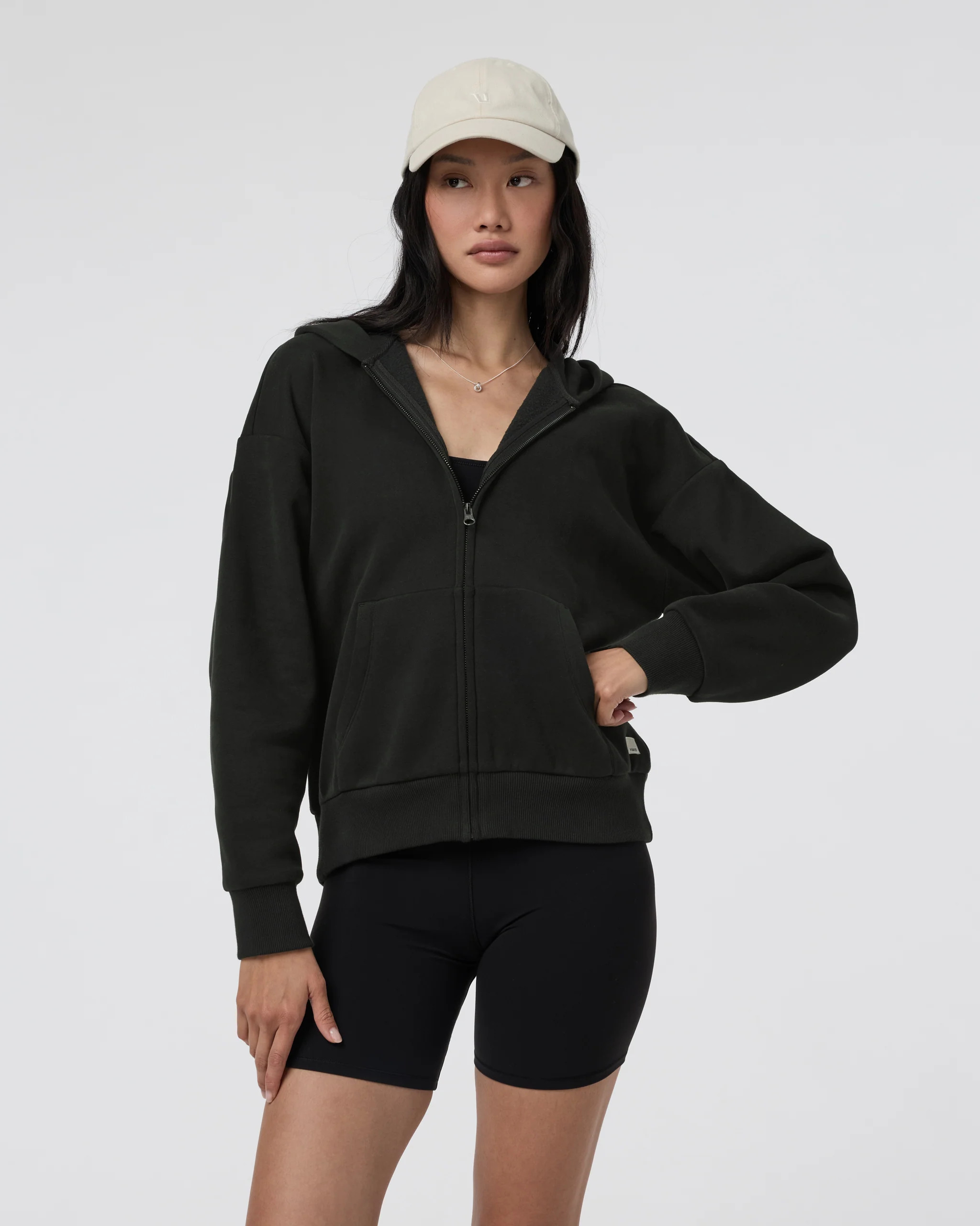 Restore Full Zip Hoodie | Washed Black | Vuori | Vuori Clothing (US & Canada)