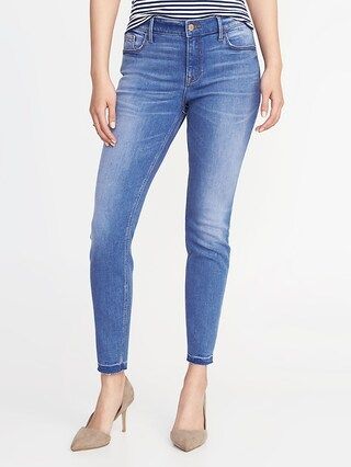 Mid-Rise Raw-Edge Rockstar Jeans for Women | Old Navy US