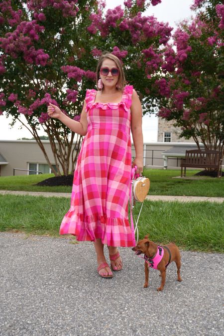 Beautiful and comfy dress with all the best pink and frilly vibes. 

#LTKSale #LTKFind
