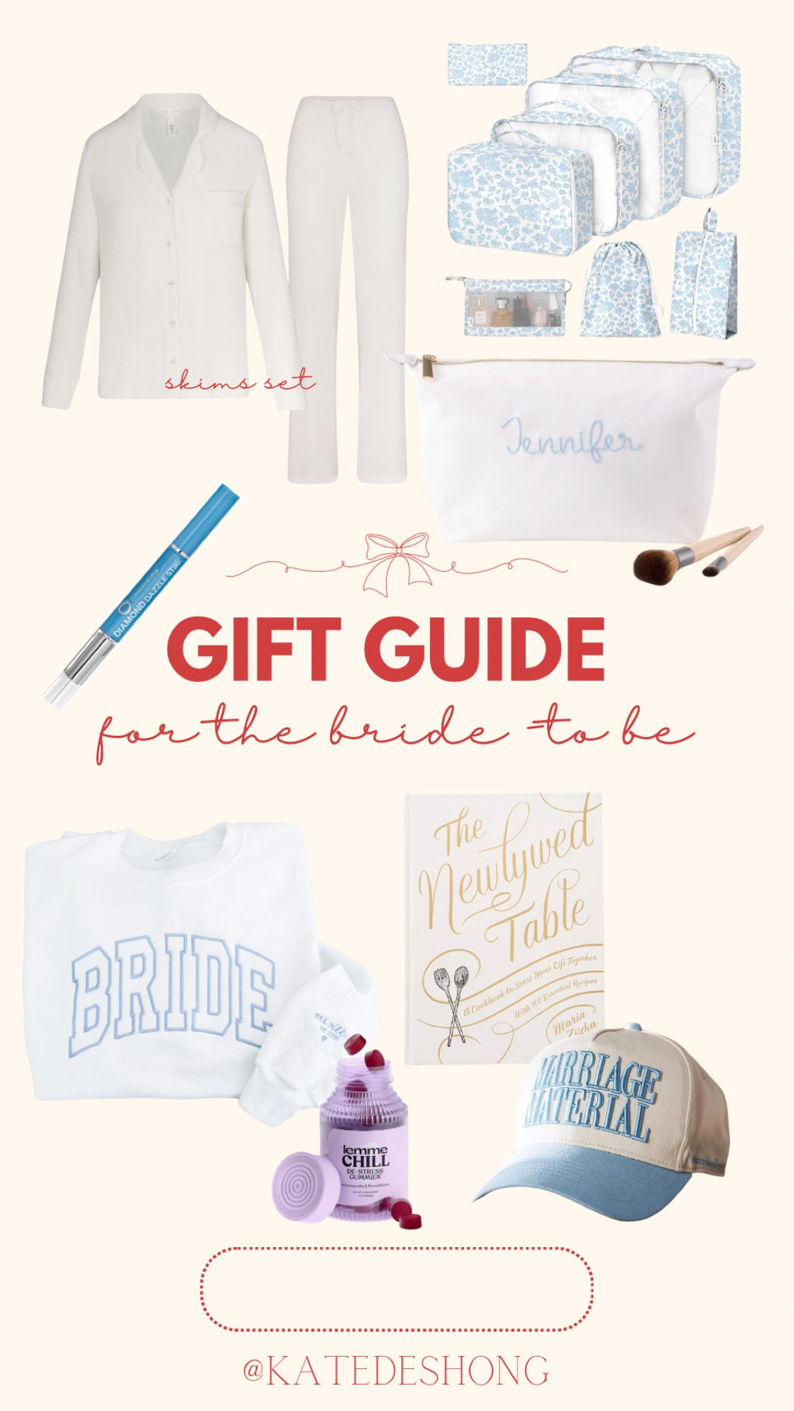 Gift guide for the bride to be! Bridal gifts , fiancé , weddings 

#LTKHoliday #LTKWedding #LTKGiftGuide