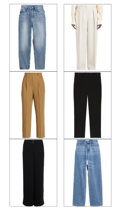 Best selling jeans and trousers! From top left going clockwise:

-H&M Mom Loose Fit Ultra High Jeans
-The Row Marcelina Virgin Wool & Cashmere Trousers
-Theory Treeca Pant in Admiral Crepe
-H&M Straight Regular Jeans
-Karen Millen Essential Tailored Wide Leg Woven Trousers
-Vince Tapered Pull-On Pants

#musthaves
#businesscasual
#businessformal

#LTKworkwear #LTKSeasonal #LTKFind