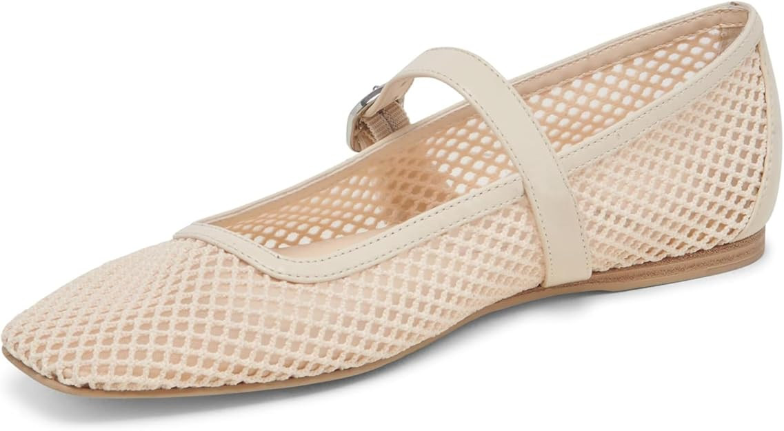 Amazon.com | Dolce Vita Womens Rodni Mesh Crème Woven 6 Medium | Flats | Amazon (US)