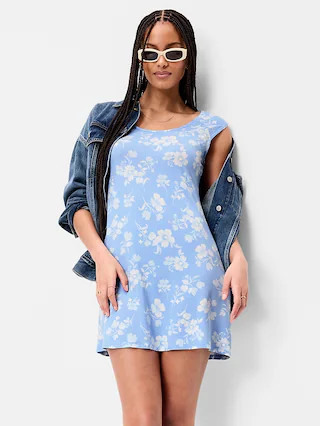 Short-Sleeve Scoop-Neck Mini Dress | Old Navy (US)