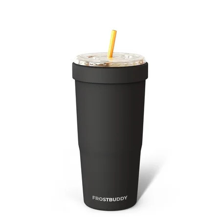 Frostbuddy | To Go Buddy - 30 oz Stainless Steel Vacuum Insulated Tumbler Cup - thermal cups for hot and cold drinks - stainless steel Tumbler Dunkin Cup (Black) | Walmart (US)