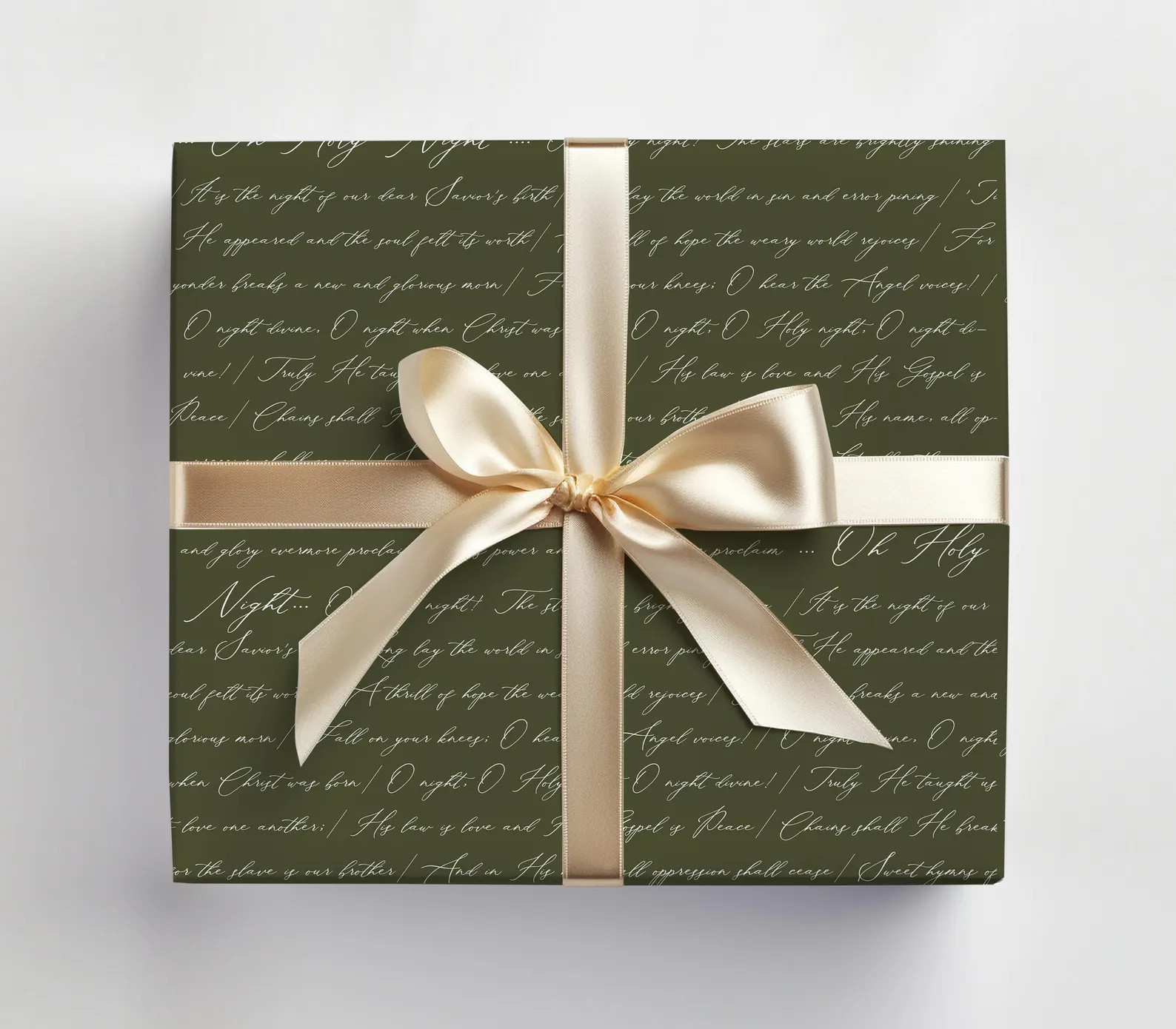 Religious Christmas Wrapping Paper Christmas Carol Wrapping Paper Oh Holy Night Lyrics, Christian... | Etsy (US)