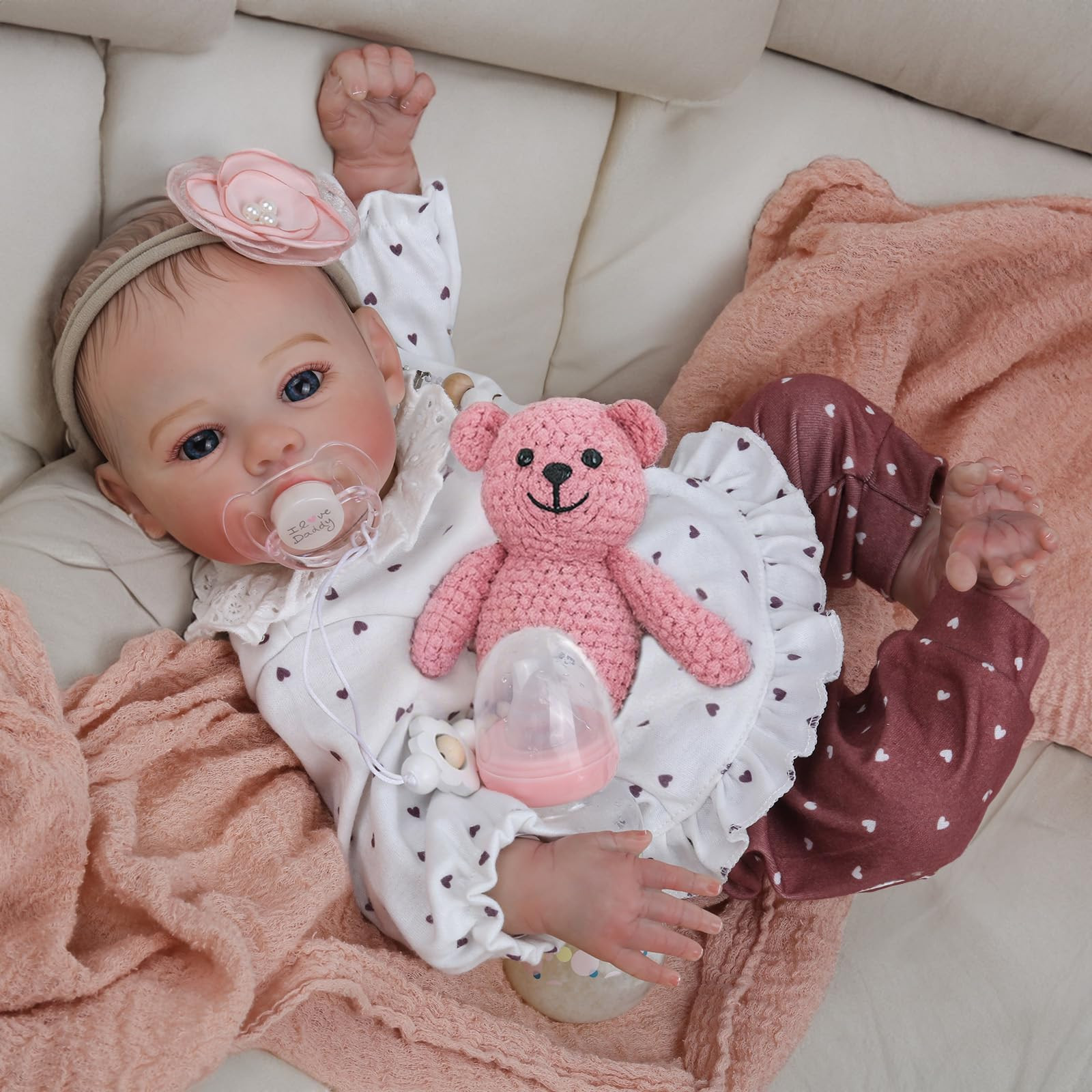 Reborn Baby Dolls - 18 Inch Realistic Baby Doll Girl, Real Life Baby Dolls with Cute Soft Vinyl B... | Amazon (US)