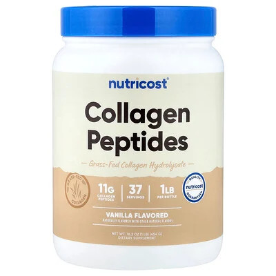 Nutricost, Collagen Peptides, Vanilla, 1 lb (454 g) | iHerb