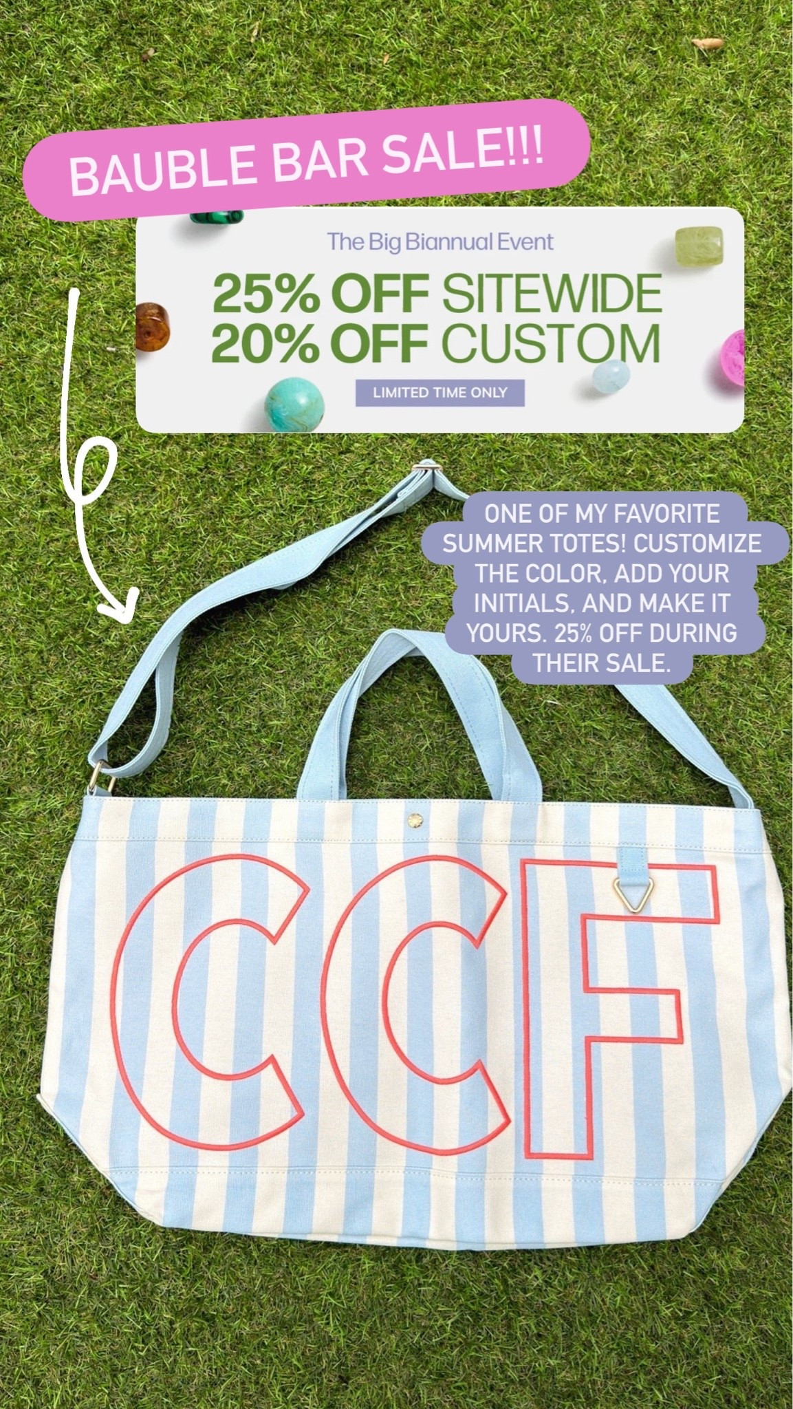 25% off this adorable summer tote! Customize, make it yours, 25% off!

#LTKSaleAlert #LTKOver40 #LTKootd