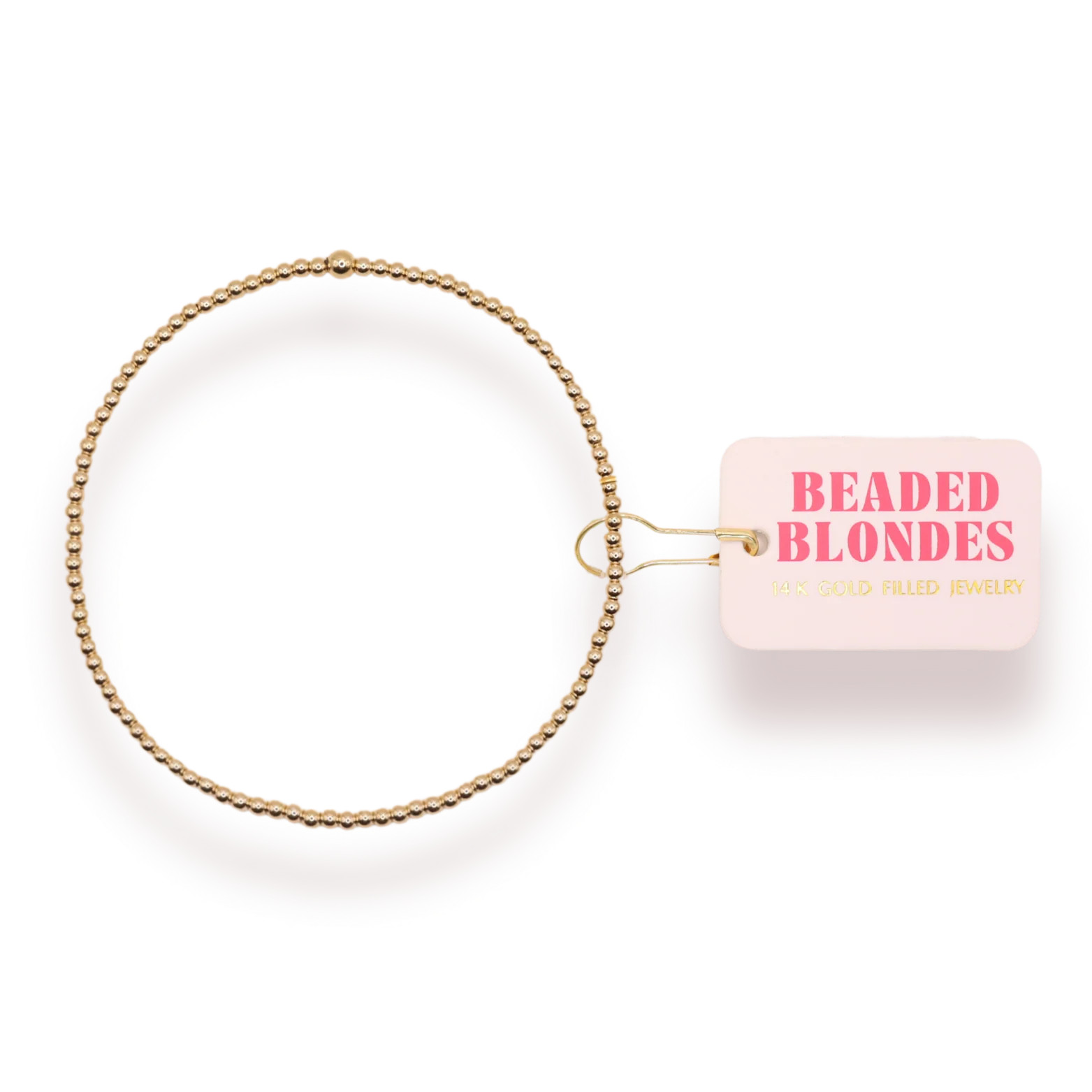 2MM Gold Beaded Bracelet | Beaded Blondes