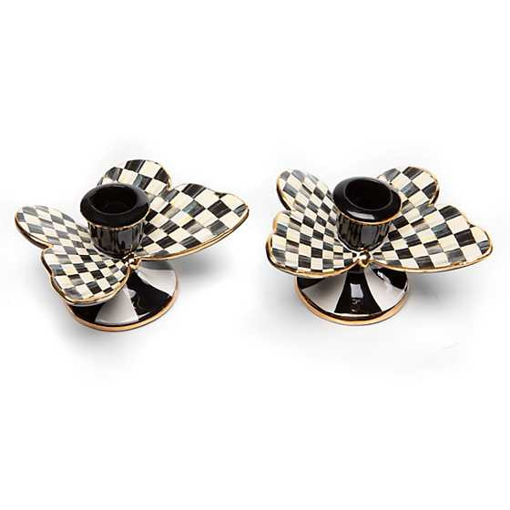 Courtly Check Butterfly Candle Holders, Set of 2 | MacKenzie-Childs