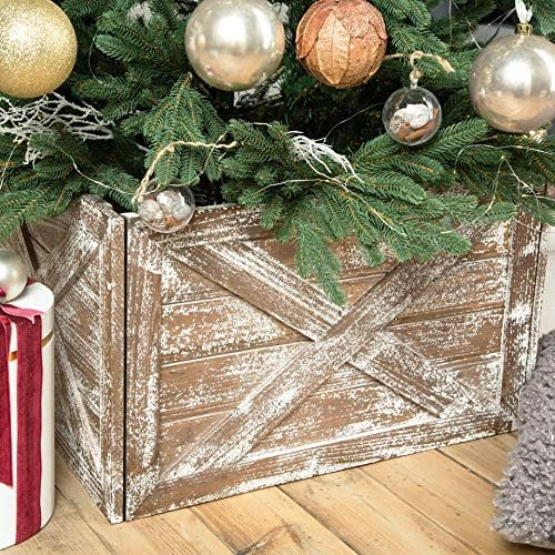 Wooden Tree Collar Box - Christmas Tree Farmhouse Rustic Decor. Vintage Weathered Wood Decoration (S | Amazon (US)