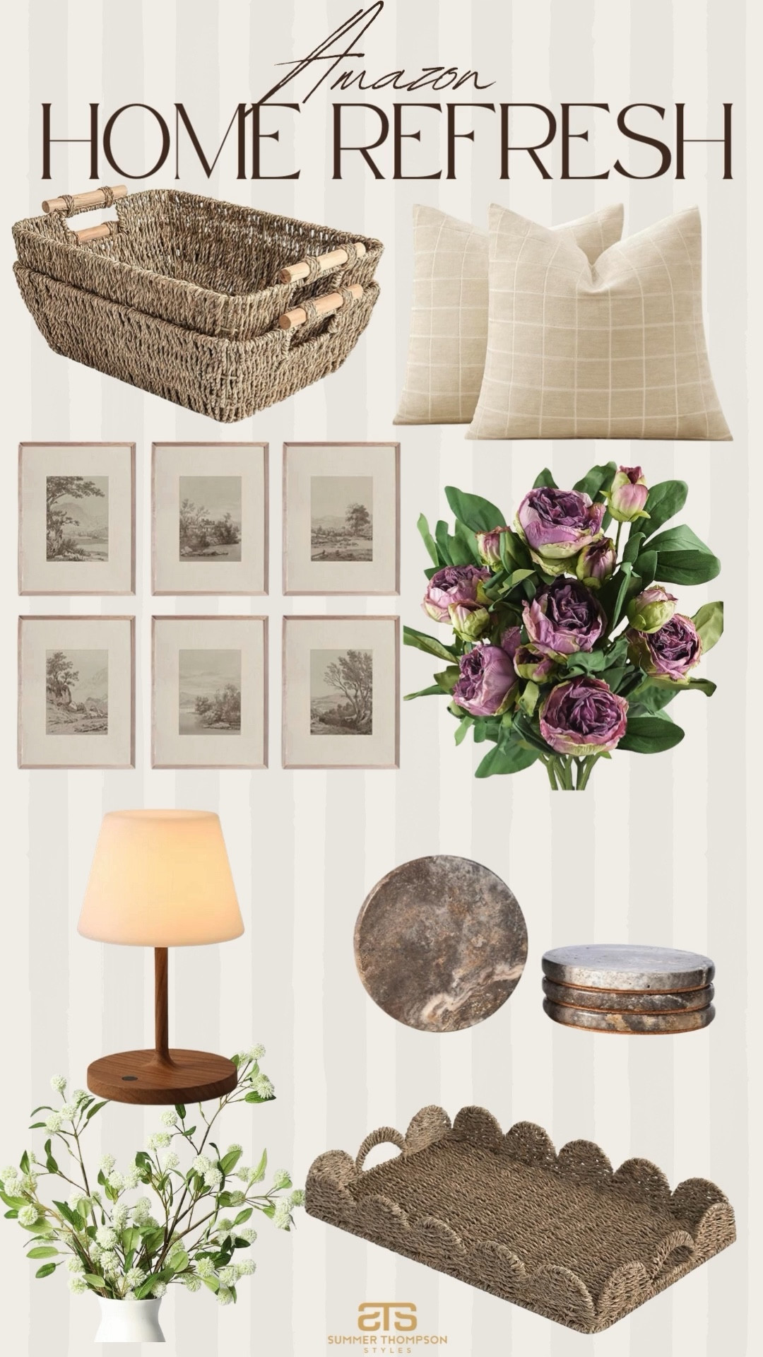 Here are some curated home finds so that you can refresh your space for spring! 

Baskets storage throw pillows cordless lamp faux flowers wall art coasters Amazon home 

#LTKHome #LTKFindsUnder100 #LTKSeasonal