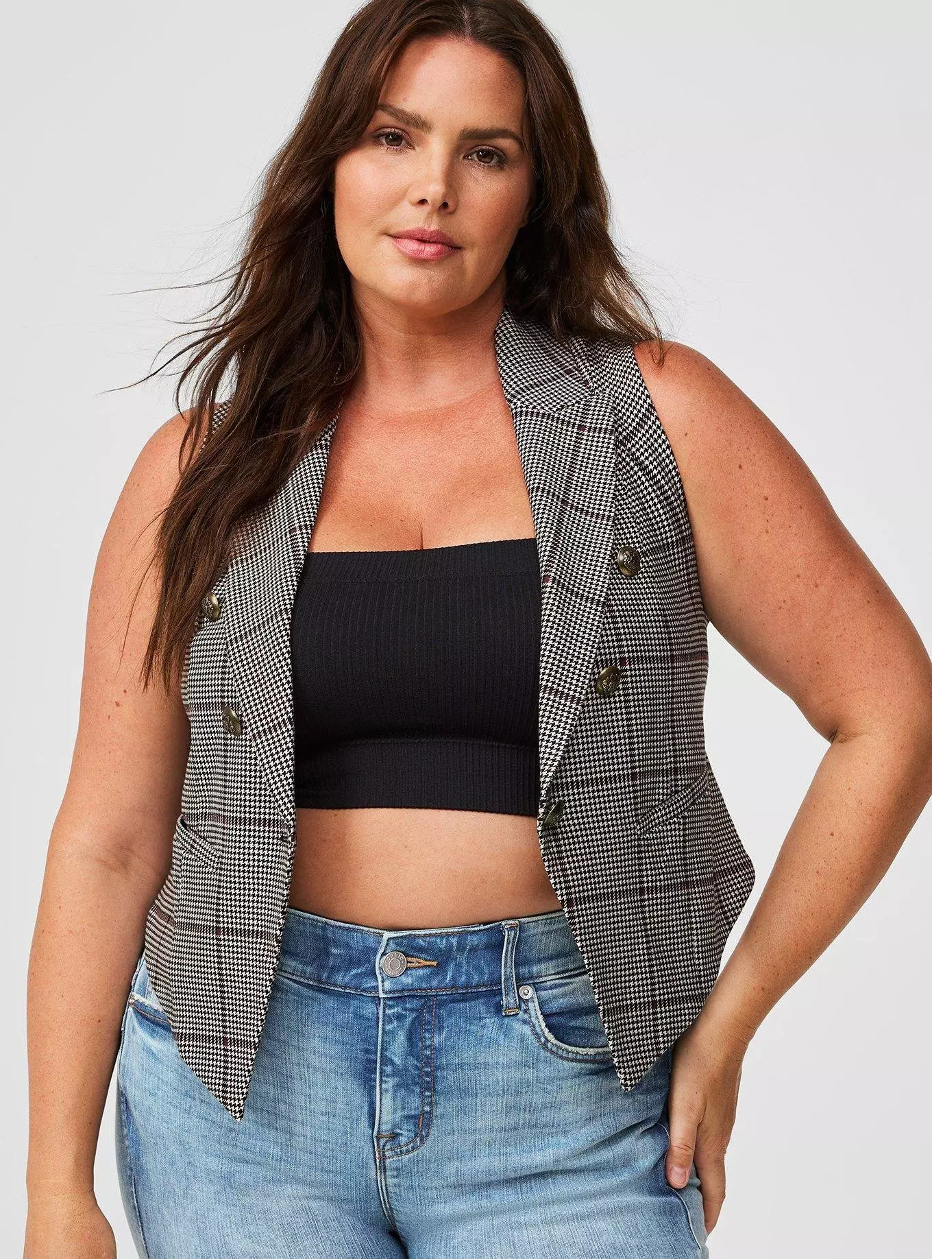 Studio Ponte Buttoned Tailored Suit Vest | Torrid (US & Canada)