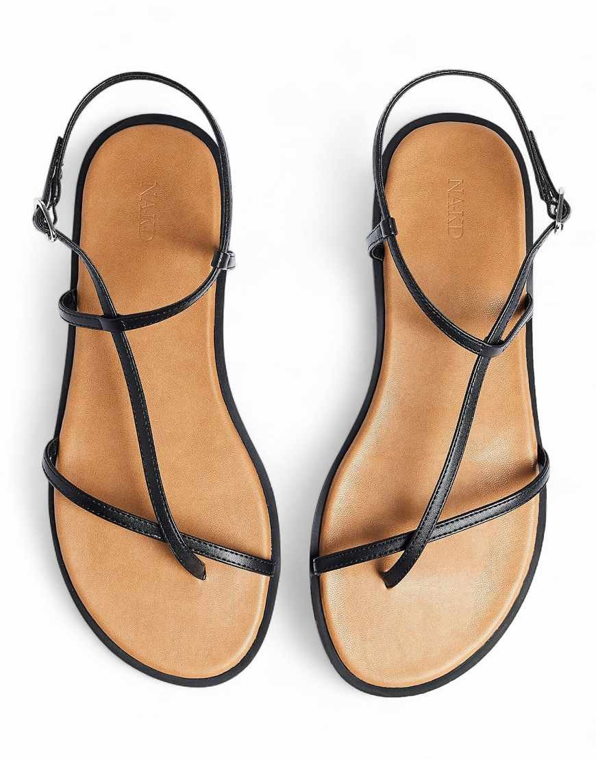 NA-KD Strappy sandals in black | ASOS (Global)