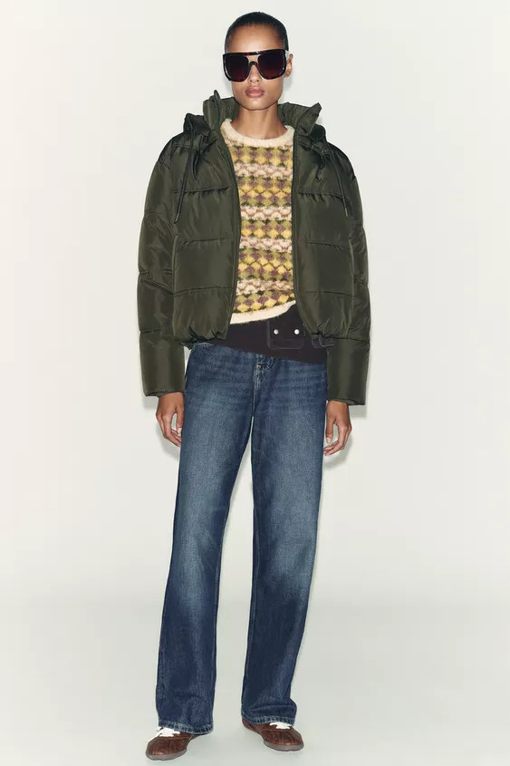 SHORT WATER-REPELLENT AND WINDPROOF HOODED ANORAK | Zara UK