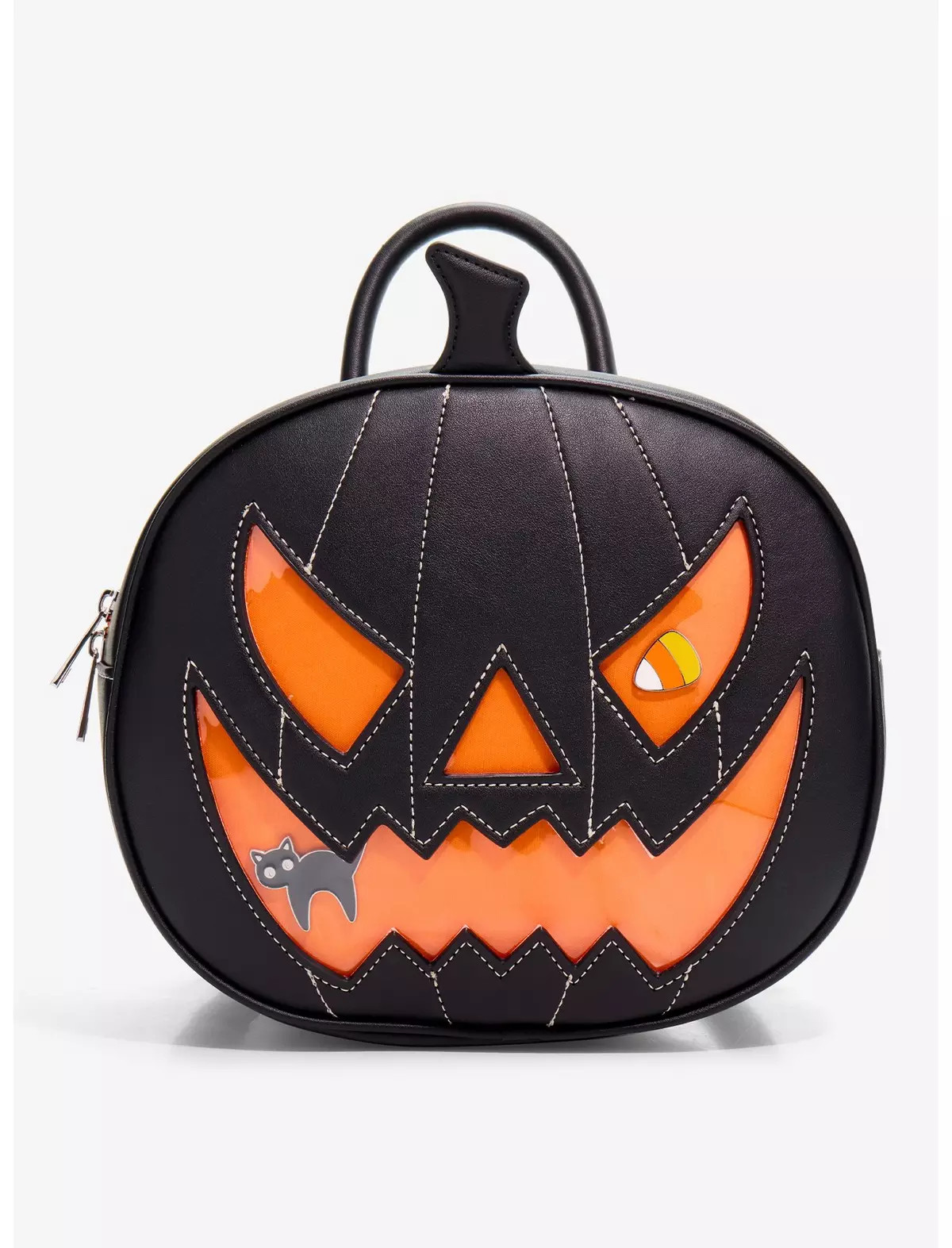 Black Pumpkin Figural Pin Collector Backpack | Hot Topic | Hot Topic
