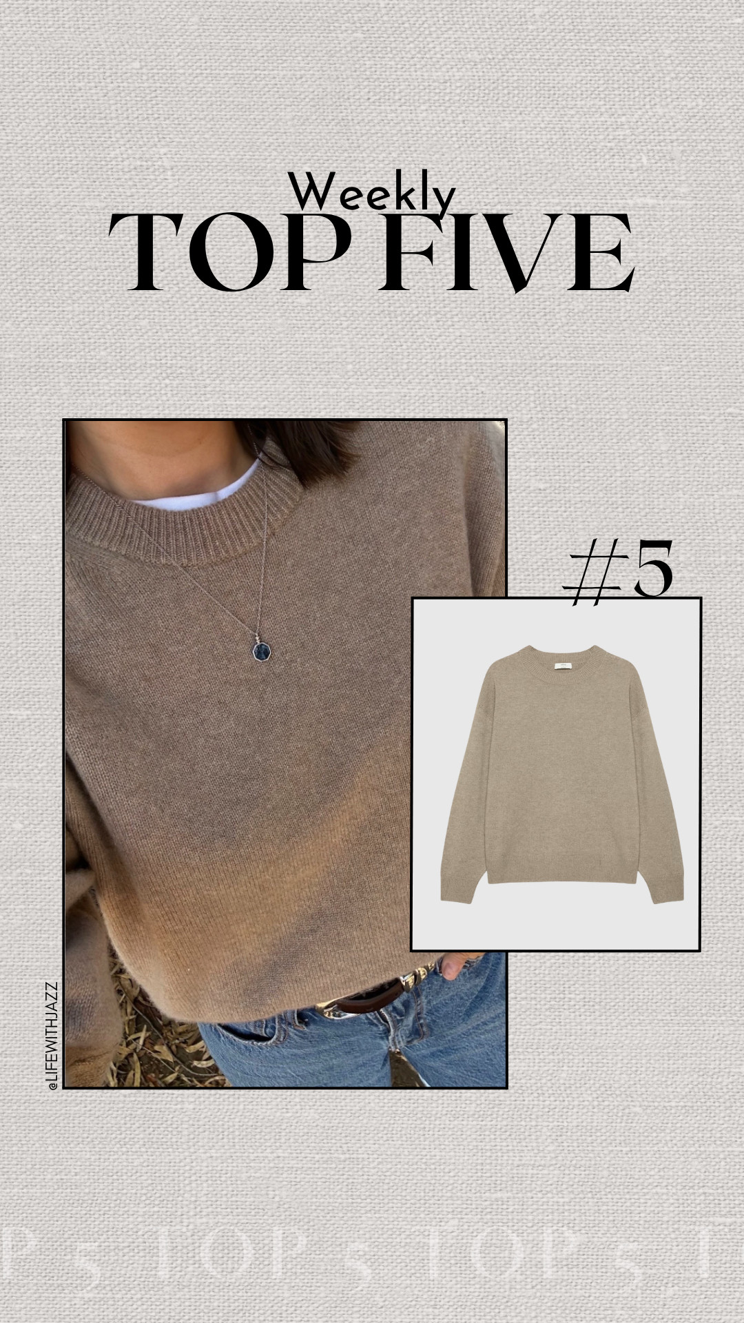  #5 bestseller: Aritzia cashmere sweater 

One of the best oversized cashmere sweaters! Perfectly oversized and can wear untucked or tucked. Soft and a nice thickness 

Wearing small 

 

#LTKSeasonal