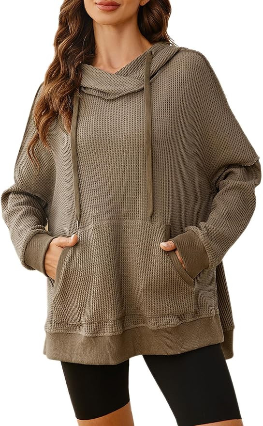 Glamaker Women's Casual Long Sleeve Hoodies Sweatshirts Trendy Drawstring Oversized Hooded Pullov... | Amazon (US)