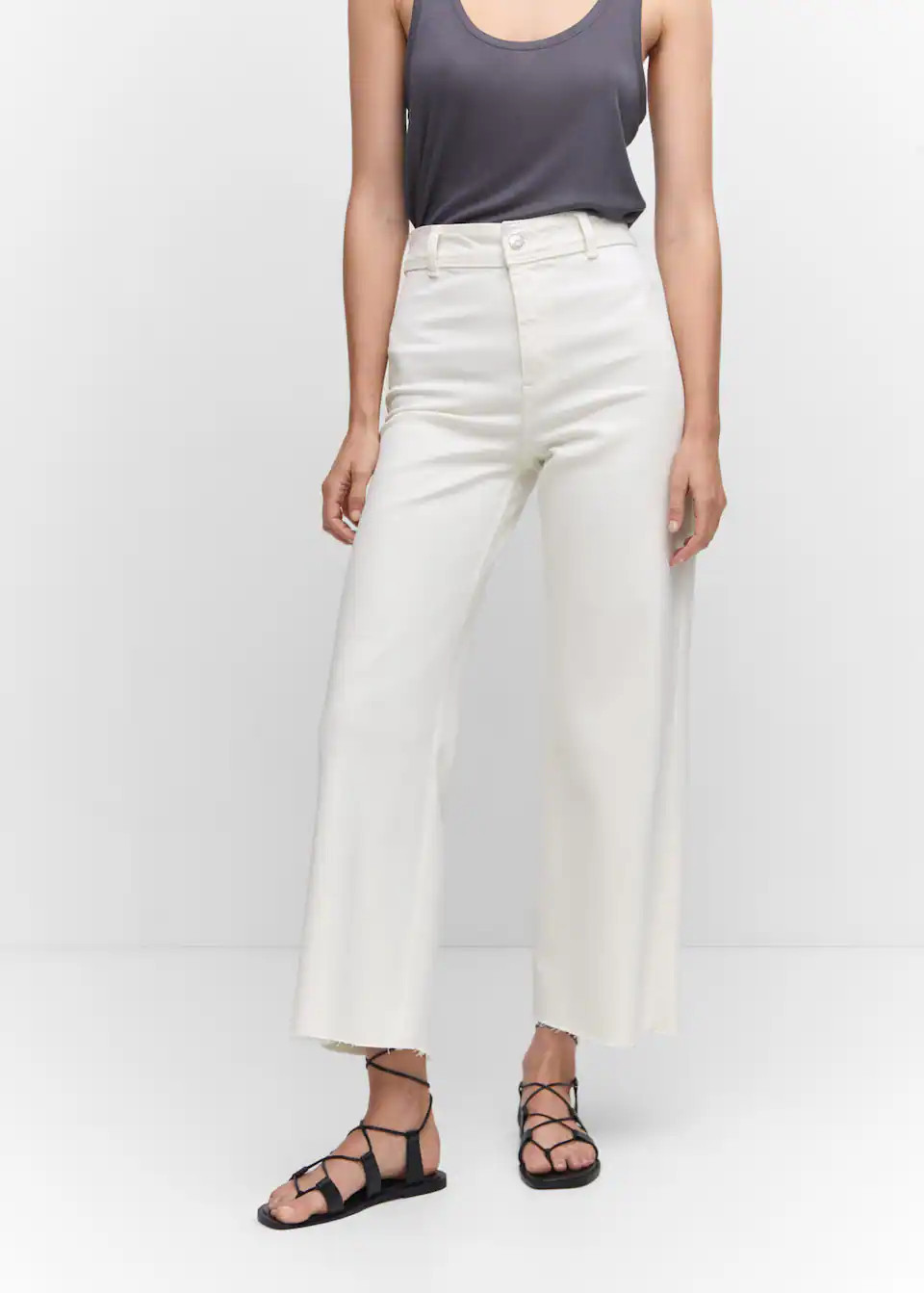 Jeans culotte high waist | MANGO (US)