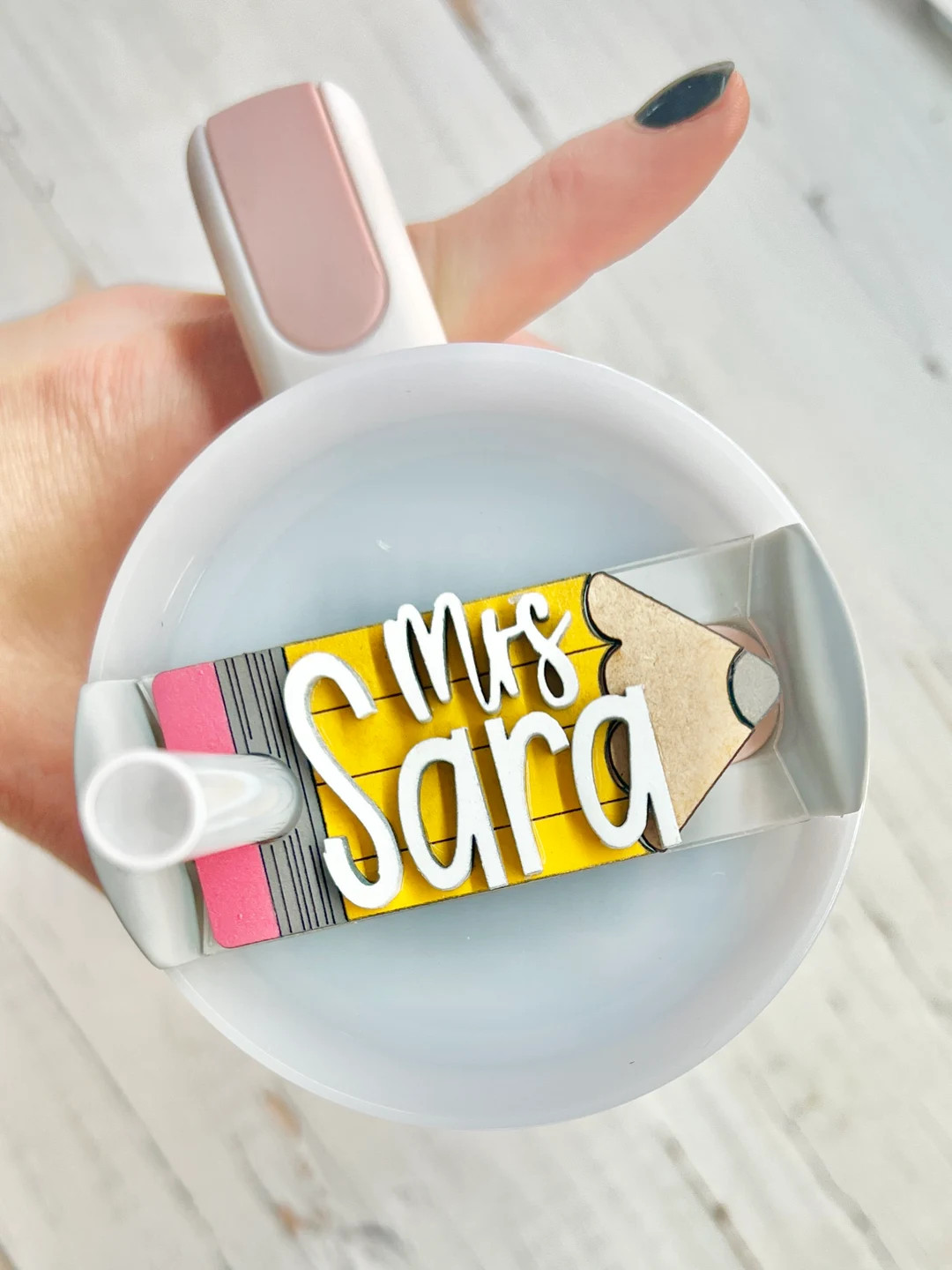 SVG Cut File 20 30 40oz Size Tumbler Teacher, Pencil Tag Gift for Tumbler Lid Name Plate Stanley ... | Etsy (US)