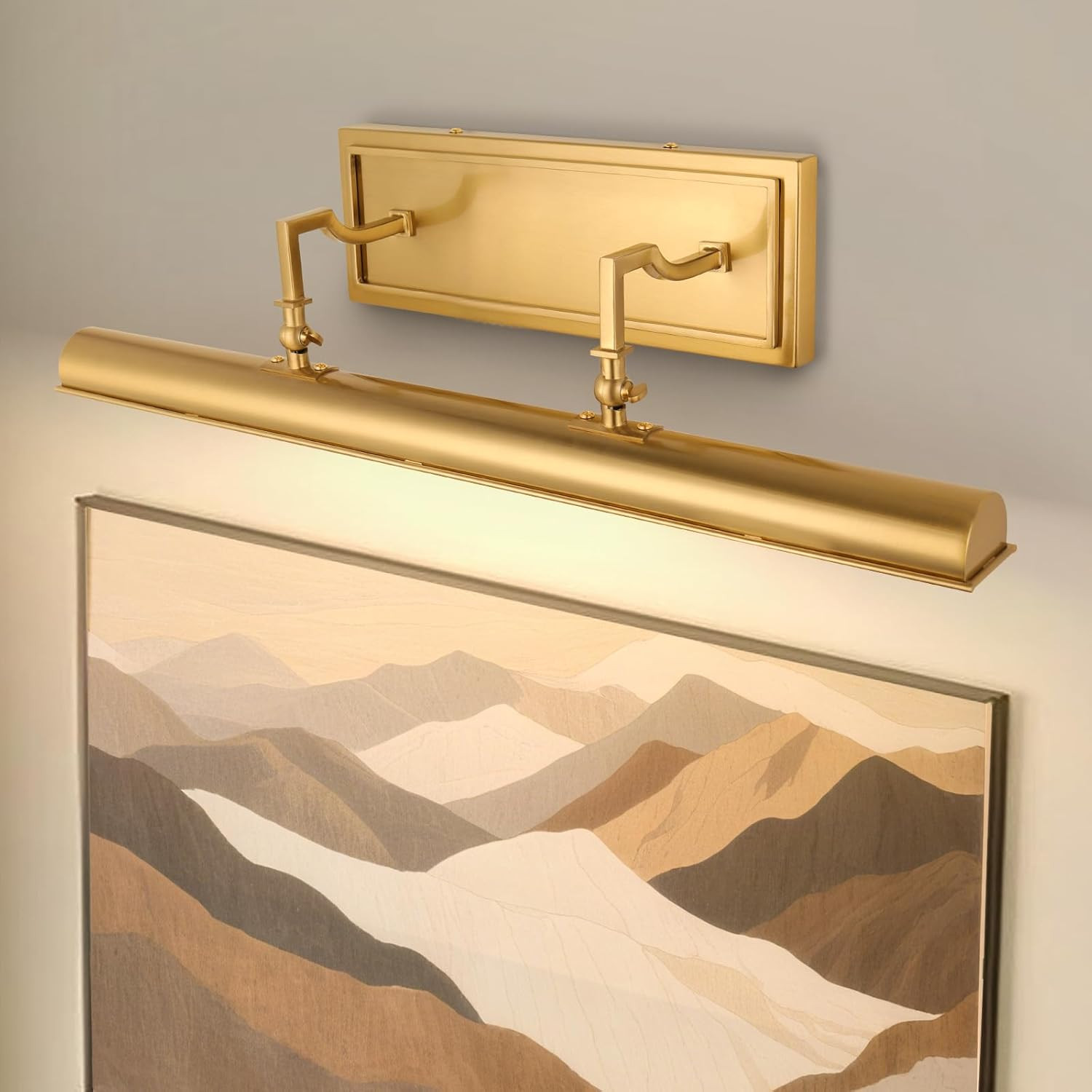 BELS Picture Light for Wall, 24 Inch Gold Wall Light Hardwire, Warm Light 2700K, 270° Rotatable,... | Amazon (US)