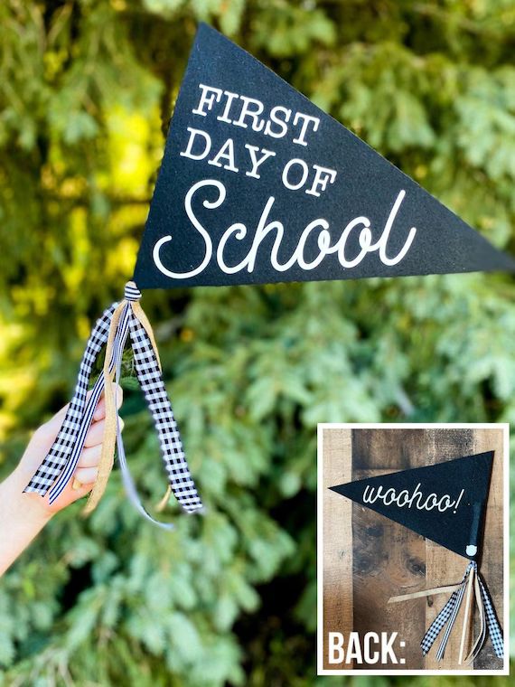 First Day of School Felt Pennant Flag | Back to School Sign | Etsy (US)