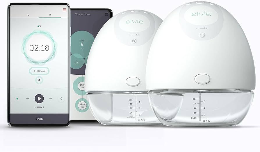 Elvie Breast Pump + Milk Collection Shells - Double, Wearable Breast Pump with App - The Smallest... | Amazon (US)