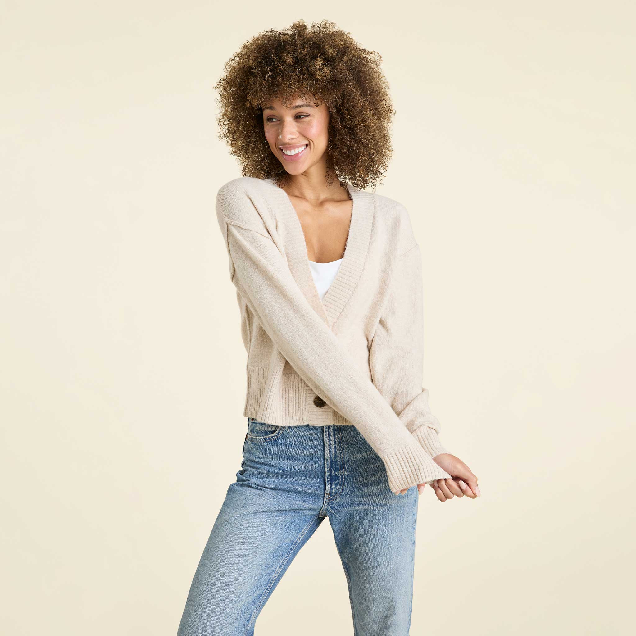 Cozy Knit Cardigan | Coffee | nuuds