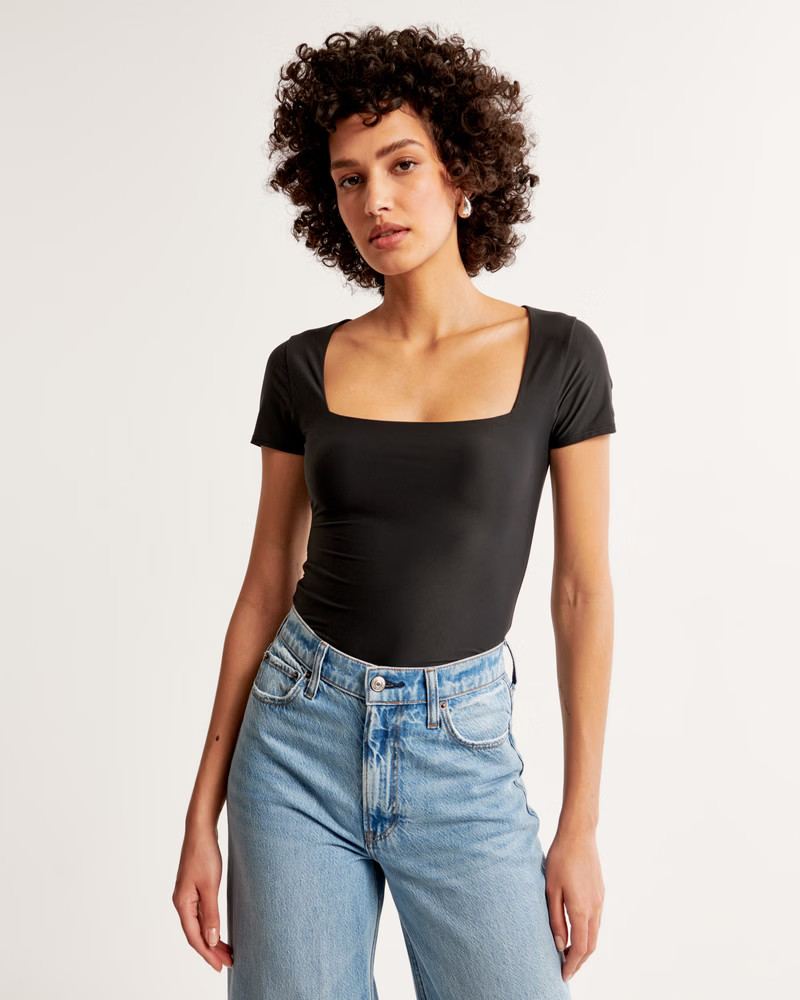 Women's Soft Matte Seamless Tuckable Squareneck Top | Women's Tops | Abercrombie.com | Abercrombie & Fitch (US)
