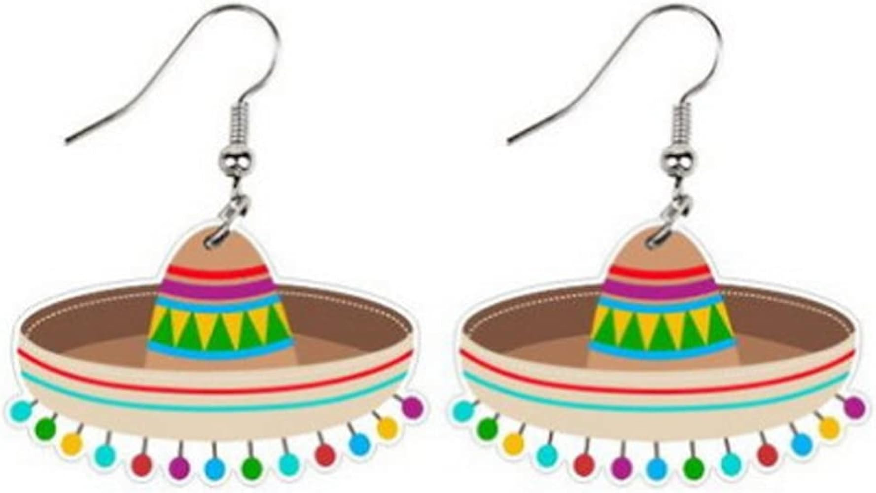 Cinco de Mayo Earrings Mexican Earrings for Women Pinatas Sombrero Fiesta Drop Earrings,Funny Fie... | Amazon (US)
