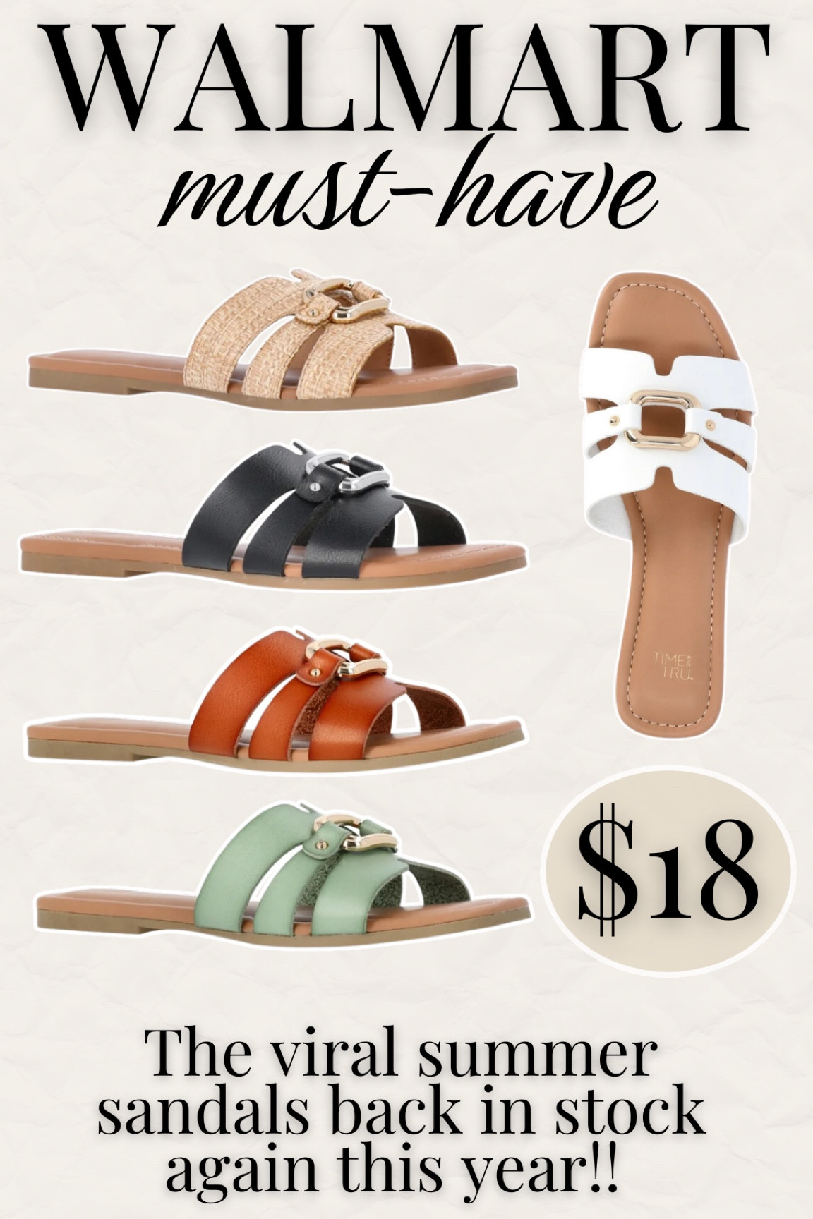 Viral summer sandal back in stock again this year!!

#LTKSeasonal #LTKgrwm #LTKSaleAlert