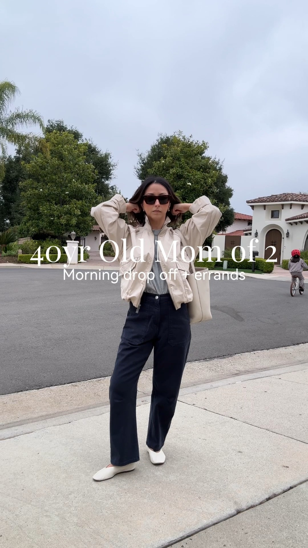 40yr old mom of 2 - What I wore to morning drop off and errands

Jenni Kayne tee small
Joe's jacket small
DL1961 Billie Barrels 25
Reformation flats 5
Quince bag
Celine sunglasses
Dorsey James necklace
Electric Picks earrings

#LTKmomlife #LTKPetite #LTKootd