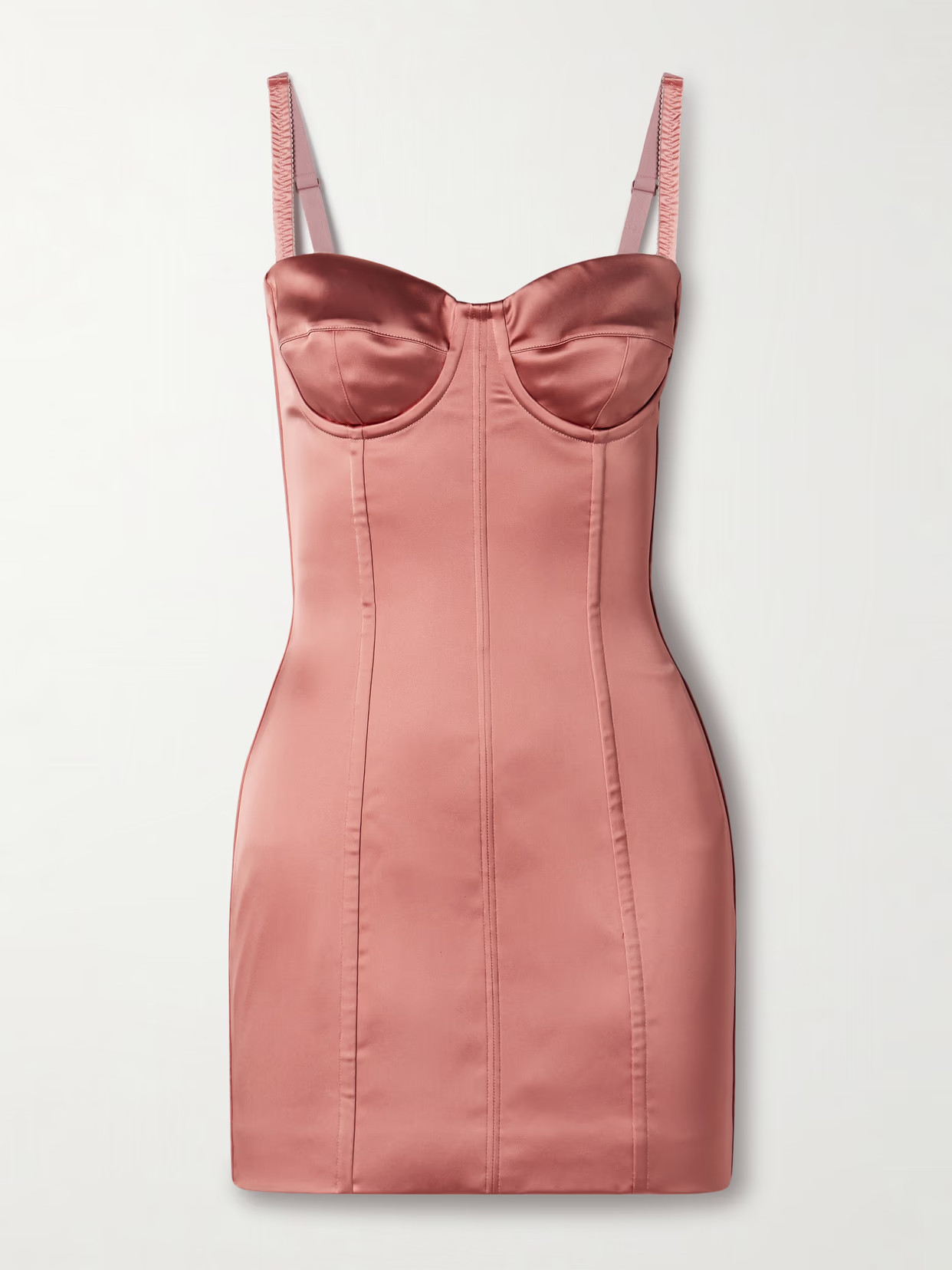 Dolce & Gabbana - Satin Mini Dress - Pink | NET-A-PORTER (US)