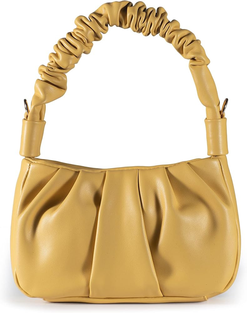 Milan Chiva Cloud Pouch Bag Gabbi Ruched Hobo Handbag Vintage Chic Fashion Clutch Purse for Women Du | Amazon (US)