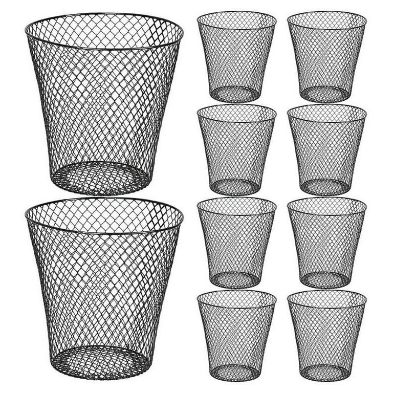 Round Wastepaper Basket, Wire Mesh Desk Metal Trash Can Recycling Trash Can Garbage Container for... | Walmart (US)