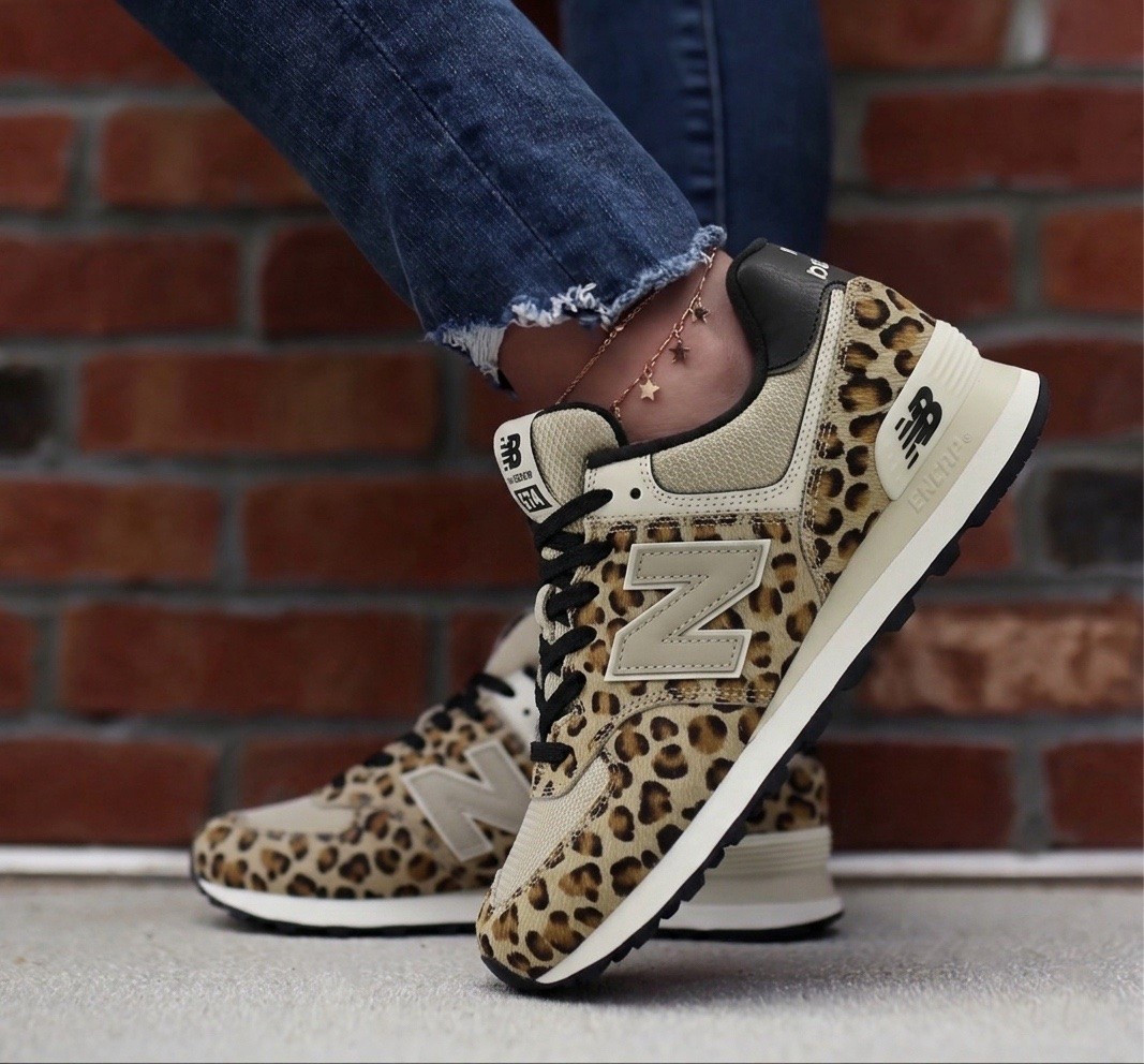 Leopard new balance 574 runs true to size. I owned a similar pair to these in 2019 and they sold out so quick! Love this updated style