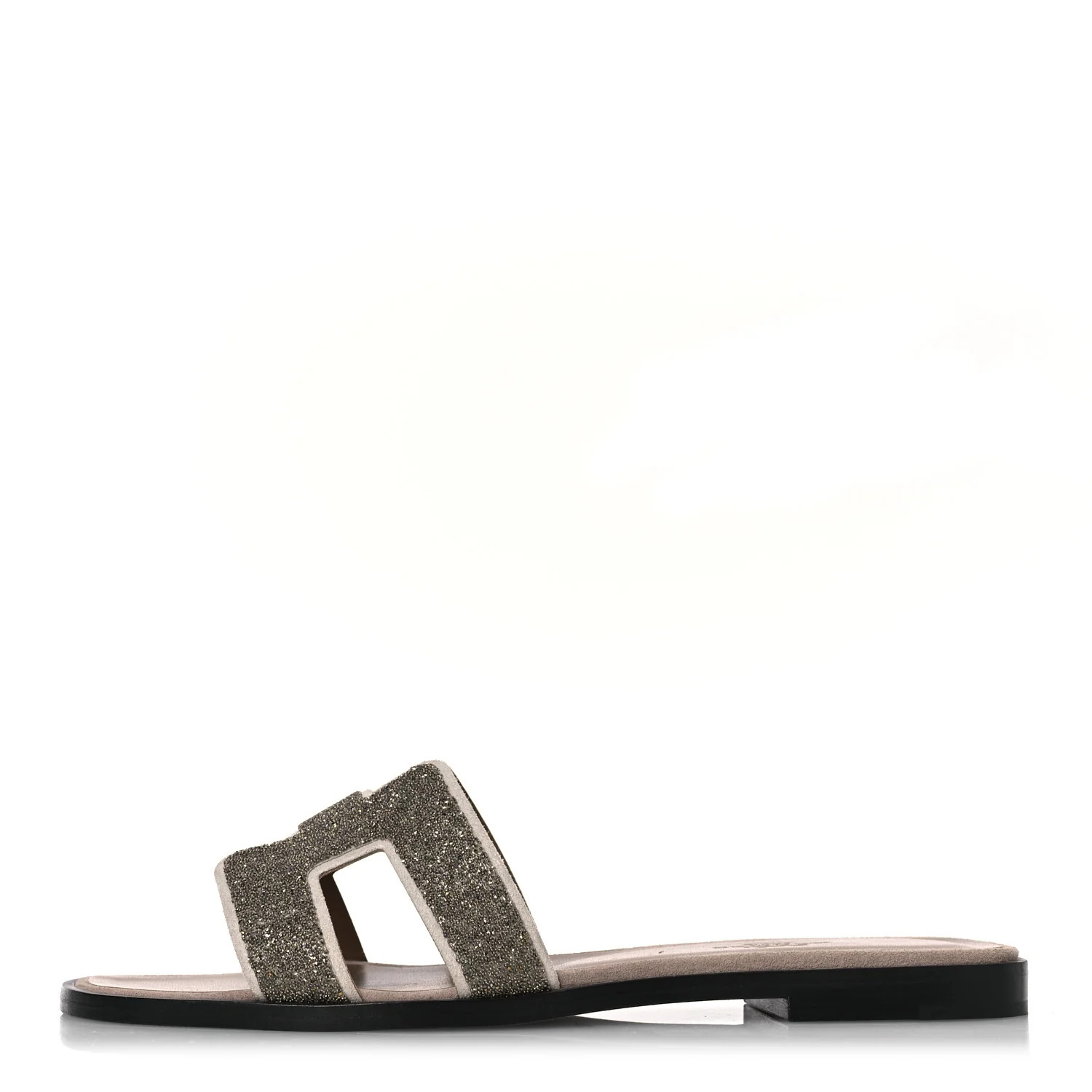 Suede Goatskin Crystal Powder Oran Sandals 36.5 | FASHIONPHILE (US)
