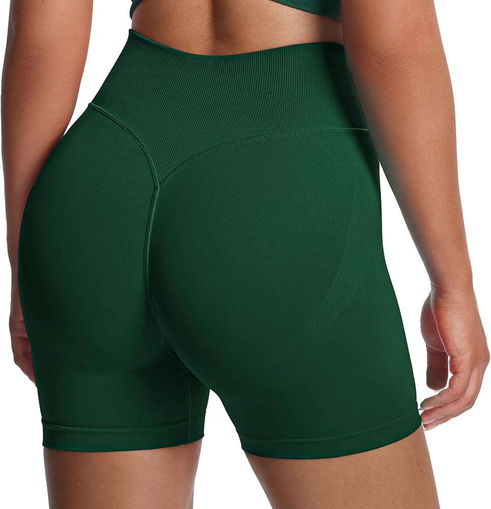 Aoxjox Workout Kinetic Seamless Shorts for Women Tummy Control High Waisted Hidden Scrunch Athlet... | Amazon (US)
