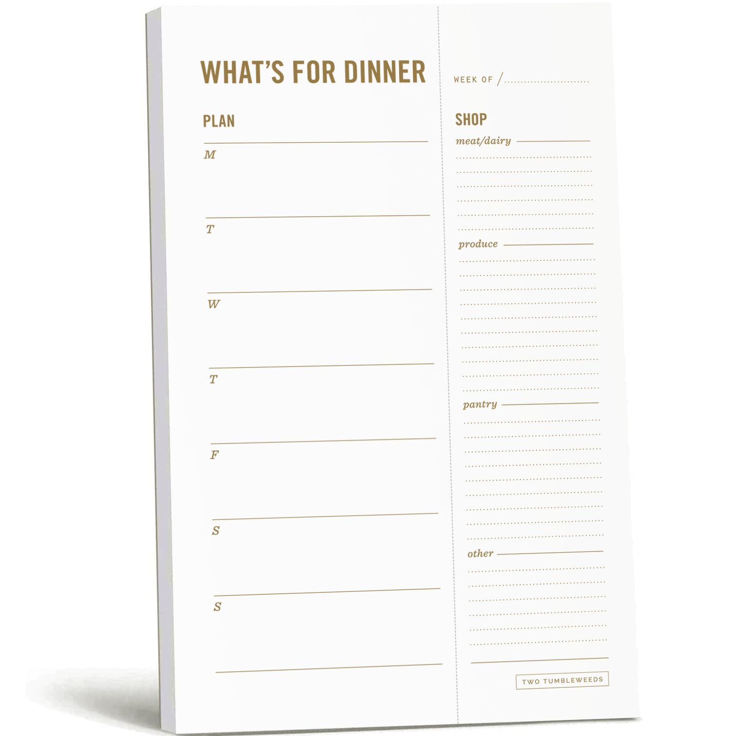 Meal Planning Notepad - What's for Dinner Weekly Meal Planner and Grocery List Magnet Pad with Te... | Amazon (US)