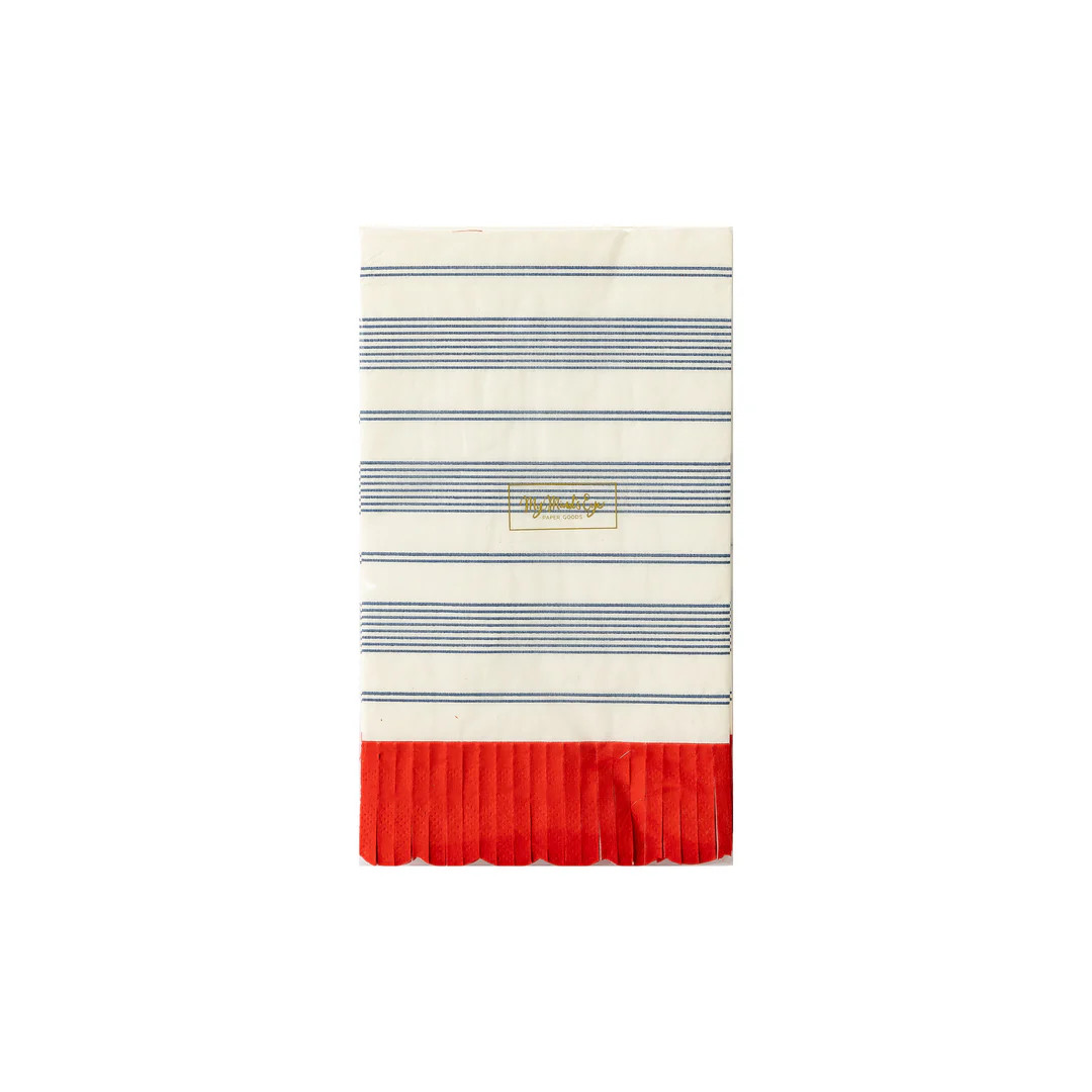 Striped Scallop Dinner Napkin | My Mind's Eye