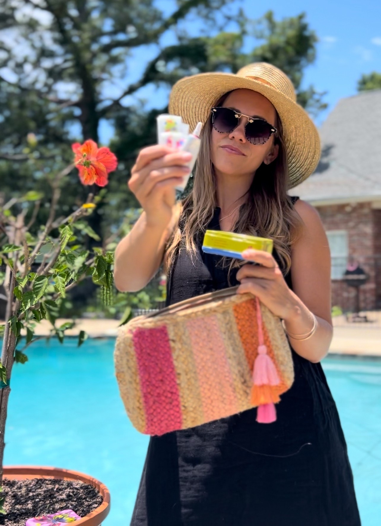 Cutest jute bag to keep my summer med supplies organized! 