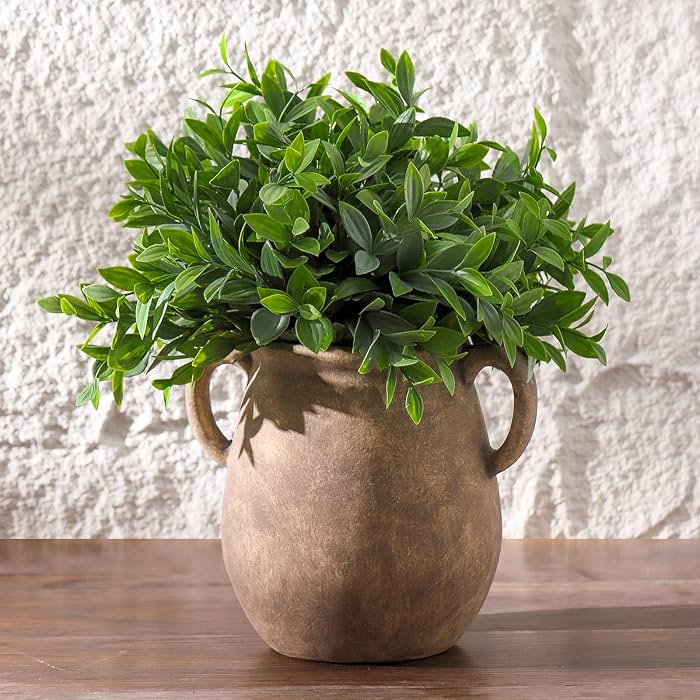 Ceramic Flower Vase Home Decor - 7.1 Inch Retro Table Flowers Vases Living Room Bedroom Plant Dec... | Amazon (US)